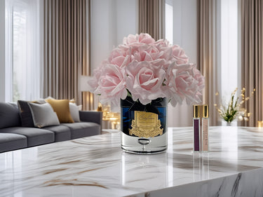 Luxury Grand Bouquet Dark Glass - Gold Badge - French Pink- Black Box - LTWB03